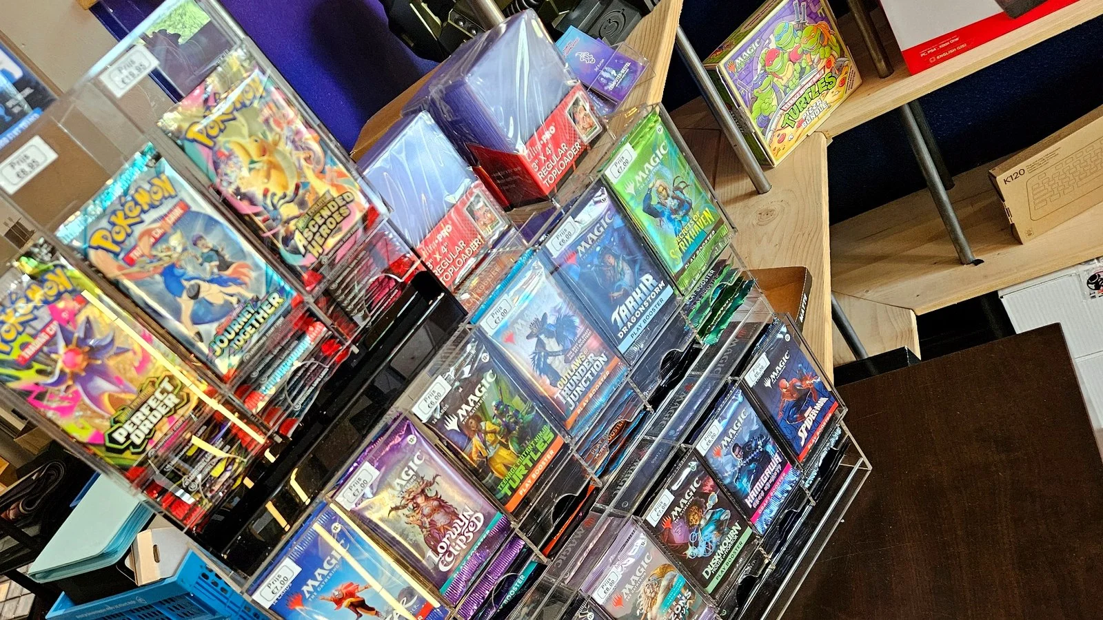 Pokémon boosters en TCG-producten in de winkel
